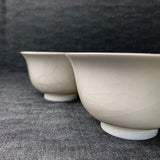 Handmade gaiwan with crackle glaze side view