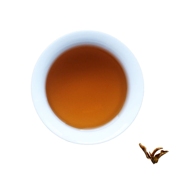 Oriental Beauty Oolong - Brewed Tea and Wet Leaves