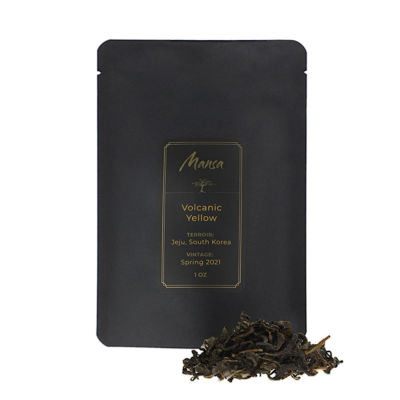 Volcanic Yellow Tea - Packaging and Dry Leaves